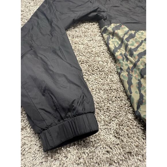 Volcom Windbreaker Jacket Medium Black/Camo x Cheetah Water-Resistant Hood 600MM - Picture 5 of 13